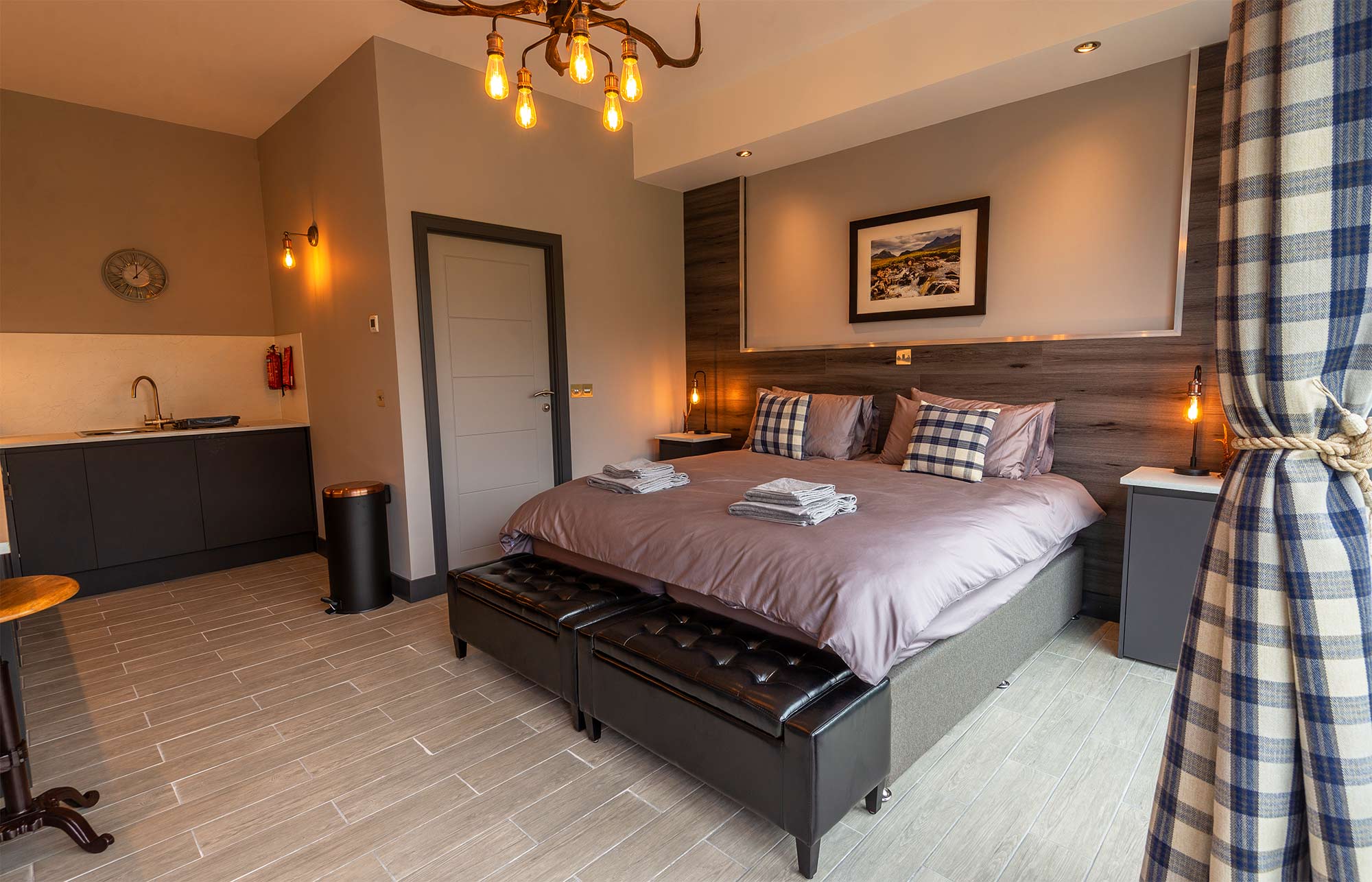 Kinloch Ainort Luxury Self Catering Apartments in Sconser with King Size beds and WIFI sea views